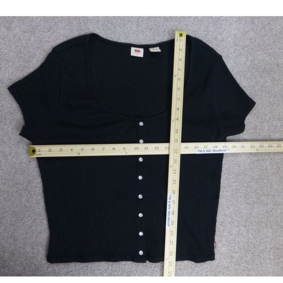 NWOT Levi's Plus Size Ribbed Button Up Blouse - Picture 6 of 9